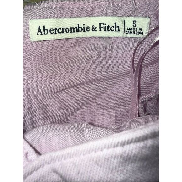 Abercrombie & Fitch Pink Linen Blend Halter Top Mini Dress Size S - Picture 6 of 12